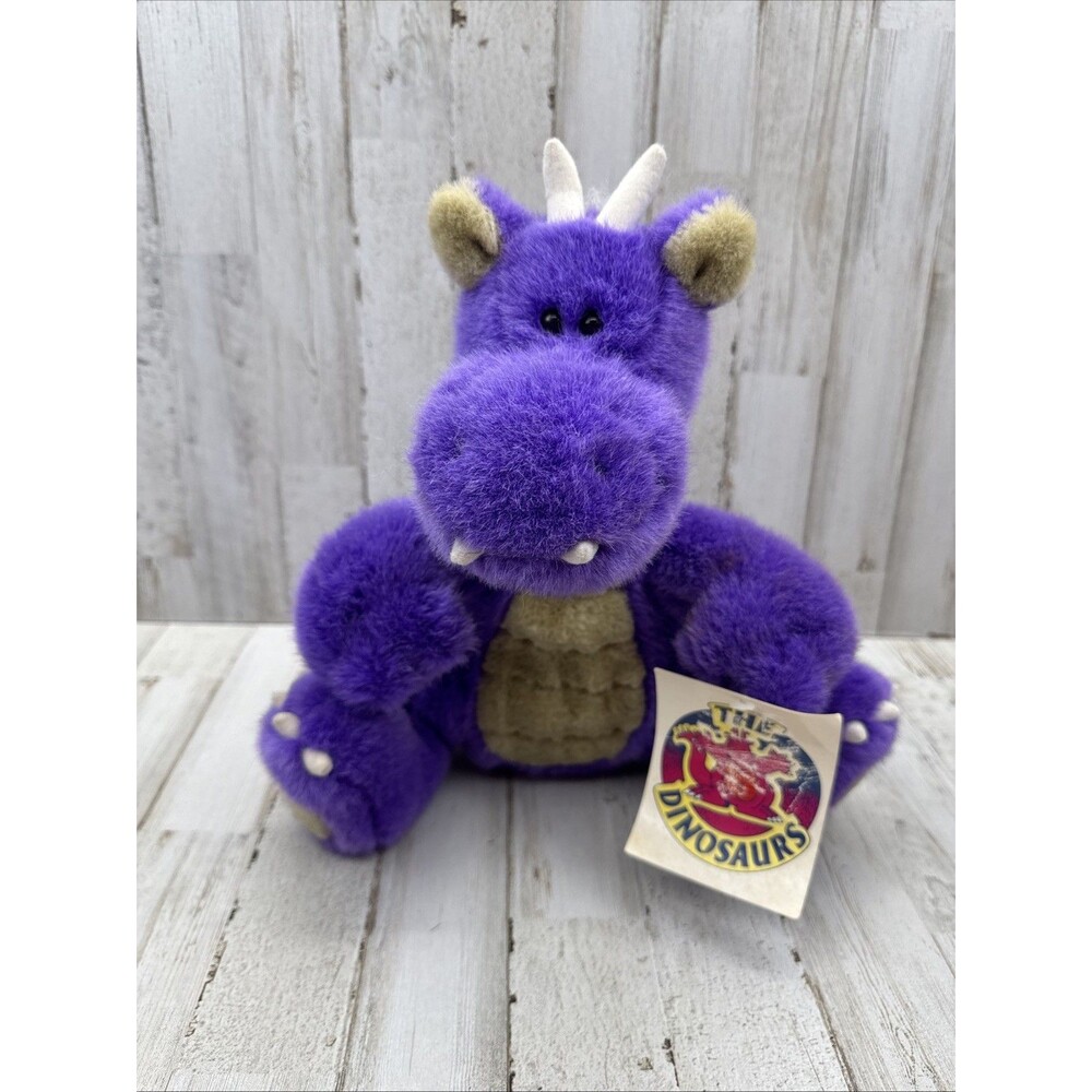 Vintage Fat Dragons Purple 12” Plush Commonwealth Stuffed Animal 1991 *Read